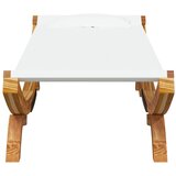 Vanjski ležaj 100x188,5x44 cm od masivnog savijenog drva krem | shoptok.hr