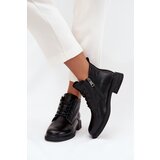 VINCEZA Insulated Leather Ladies Boots Low Heel | Shoptok.si