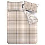 Catherine Lansfield Rjava/bež posteljnina za zakonsko posteljo 200x200 cm Kelso Check – | Shoptok.si