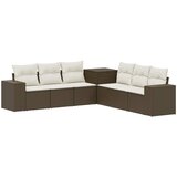  Set sofe 7 kom. Smeđa i krem bijela 55 x 55 x 69 cm 255 x 255 x 85 cm | Shoptok.si