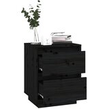  Noćni ormarići 2 kom crni 40 x 35 x 50 cm od masivne borovine | Eponuda.com