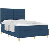 vidaXL kutija s opružnom posteljom i madracem Plava 140x200 cm Tkanina | shoptok.hr