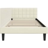  Kutni okvir kreveta s uzglavljem Krema 90 cm x 200 cm Baršun | shoptok.hr
