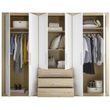 MID.YOU omara za oblačila fernando, bela, hrast, 289cm | Shoptok.si