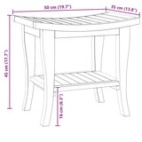  Kupaonski bočni stolić 50 x 35 x 45 cm od masivne tikovine | shoptok.hr