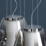  Redo 01-1139 - Visilica na sajli FUSION 1xE27/42W/230V, prečnik 30 cm, sjajni hrom / zadimljeno staklo | Eponuda.com