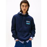 Tommy Jeans Sweater majica plava / morsko plava / tamno zelena / crvena | shoptok.hr