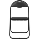  Sklopiva stolica 8 pcs Crna 48 x 43,5 x 81 cm Lažna koža | shoptok.hr