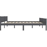  Okvir kreveta bez madraca Masivna borovina siva 200x200 cm | shoptok.hr