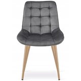  BERA stolica - tamnosivi baršun / noge od hrasta x 1 | shoptok.hr