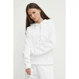 Calvin Klein Jeans Pulover ženski, bela barva, s kapuco, J20J223091