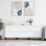 vidaXL Komode bijela 3 kom od konstruiranog drva Cijene