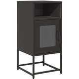 Maison Chic Nočna omarica - Nočna miza črna 36x39x78 cm hladno valjano jeklo, (21687924) Cene