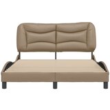  Posteljni okvir z vzglavjem kapučino 140x200 cm umetno usnje, (21081463) | Shoptok.si