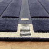 Asiatic Carpets Temno modra/bež ročno tkana volnena preproga 200x290 cm – | Shoptok.si