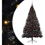  Umjetno predsvijetljeno božićno drvce Crna 210 cm PVC | shoptok.hr