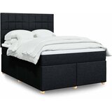  Krevet s oprugama i madracem crni 160x200 cm od tkanine | shoptok.hr