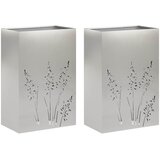  Vrtna saksija 2 kom. Srebrna 50 x 30 x 75 cm Nehrđajući čelik | shoptok.hr