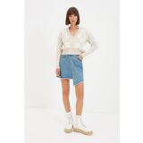 Trendyol Stone Jacquard Crop Knitwear Sweater Cene