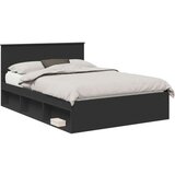  Konstrukcija postelje Črna 160 x 200 cm Konstruiran les, (5000121274) | Shoptok.si