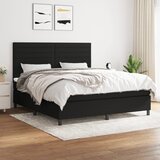  The Living Store Box spring postelja z vzmetnico črna 180x200 cm blago - Box Spring Postelja, (21449876) Cene