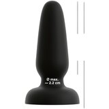 Black Velvets silikonski analni čep s vakuumskom čašicom (crni) - S | shoptok.hr
