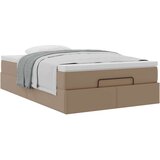 vidaXL Otomanski posteljni okvir z vzmetnico kapučino 120x190 cm, (21608480) | Shoptok.si