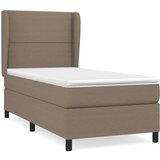  Krevet s oprugama i madracem smeđesivi 90x190 cm od tkanine | shoptok.hr