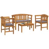 vidaXL Vrtna sedežna garnitura vrtnica 4 pcs Naravna, (5000154876) | Shoptok.si