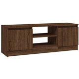 Maison Chic TV omarica - TV stojalo - Televizijska omarica z vrati rjav hrast 102x30x36 cm, (21699985) Cene