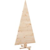 vidaXL Božična drevesa z stojalom Naravna 150 cm Trdna borovina | Shoptok.si