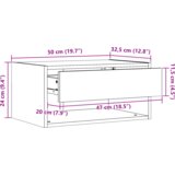  Nočna omarica Voskast rjav 50 x 32,5 x 24 cm Trdna borovina, (5000160558) | Shoptok.si