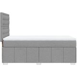 vidaXL Box spring postelja z vzmetnico svetlo siva 80x200 cm blago | Shoptok.si