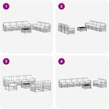  Set vanjskih sofa 8 pcs Bijela i bež 79 x 79 x 37 cm Poliester | Eponuda.com