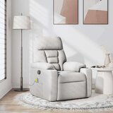 vidaXL Masažni naslanjač sivo blago | Shoptok.si