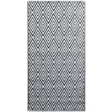 Vanjski tepih bijelo-crni 190 x 290 cm PP | shoptok.hr