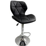 Barska stolica Hoker D6S okretna eko-koža crna - čelik (kromirano) | shoptok.hr