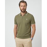 Polo Ralph Lauren Polo majice kratki rokavi POLO STRETCH COL ZIPPE Kaki | Shoptok.si
