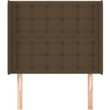  Uzglavlje s ušima tamnosmeđe 83x16x118/128 cm od tkanine | Eponuda.com