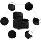 vidaXL Naslonjač na podizanje od umjetne kože crni | shoptok.hr