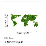 WALLXPERT Zidna dekoracija Mapa svijeta, 70x32 cm 6 mm, Zelena | Eponuda.ba
