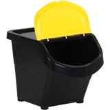  Slagajuće kante za smeće s poklopcima 3 kom crne PP 78 L | shoptok.hr