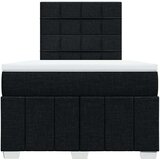 vidaXL Krevet box spring s madracem crni 120 x 190 cm od tkanine | shoptok.hr