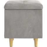  Otoman za pohranu Svijetlo siva 40 x 40 x 45 cm Baršun - Svjetlosiva 40 cm Baršun | shoptok.hr