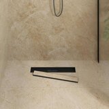  2 v 1 Odvod za prho Črna 50 cm Nerjaveče jeklo 304, (5000248866) | Shoptok.si