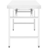 vidaXL Zložljiva kuhinjska miza 100x60x80 cm nerjaveče jeklo | Shoptok.si