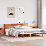  Krevet s regalom za knjige bez madraca 200x200 cm masivno drvo Cijene