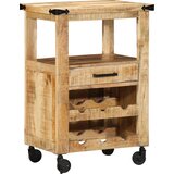 vidaXL kuhinjski trolley 55x40x80 cm trden neobdelan les mangov Cene