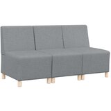 vidaXL Modularna sofa enota brez naslonov 3 pcs Svetlo siva, (5000138667) Cene
