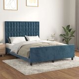  Okvir za krevet s uzglavljem tamnoplavi 140x190 cm baršunasti Cijene